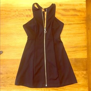 Free People Black Zipper Dress XS
